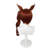 45cm Anime Pretty Derby Tokai Teio Cosplay Dlouhý culík Hnědý tepelně odolný syntetické vlasy Hallowen Carnival Party Role Play