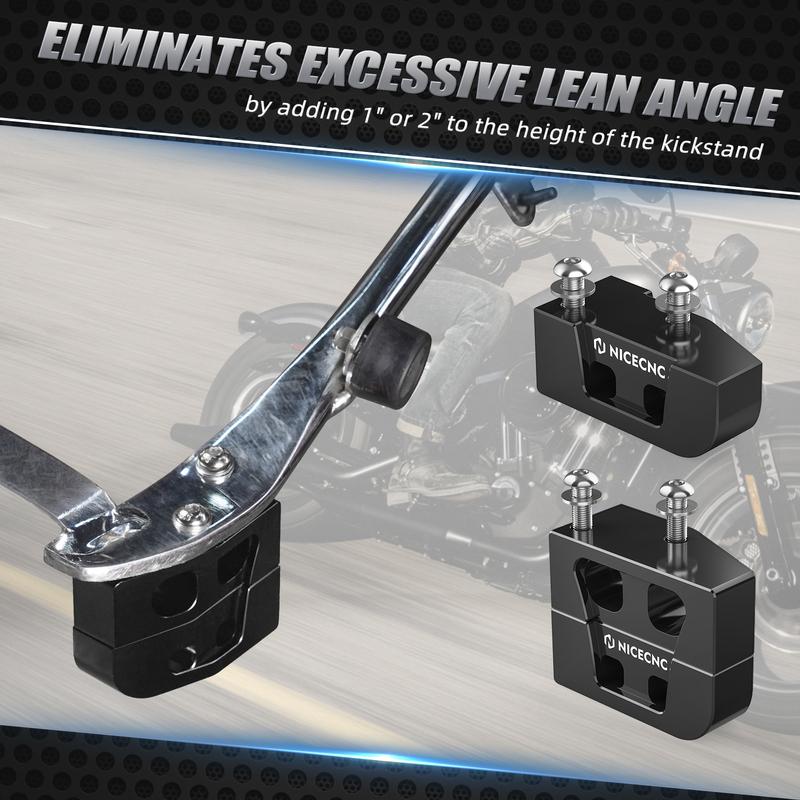 1" 2" Motorcycle Kickstand Lift Blocks for Harley Road King/Special Street Glide CVO Limited Ultra Limited Road King Classic