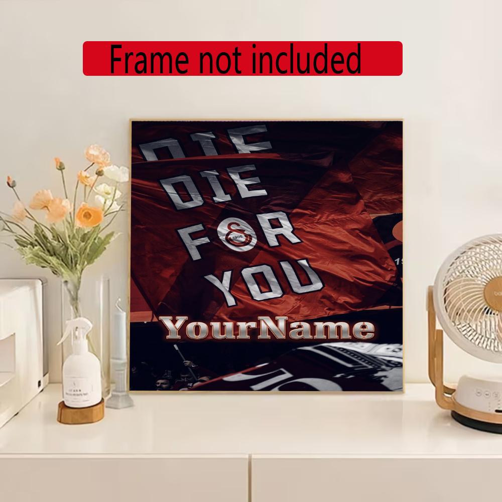 Galatasaray Personalized Name Round Diamond Painting Kit Diamond Embroidery Painting Rhinestones Mosaic Frameless Handwork Decoration Arts