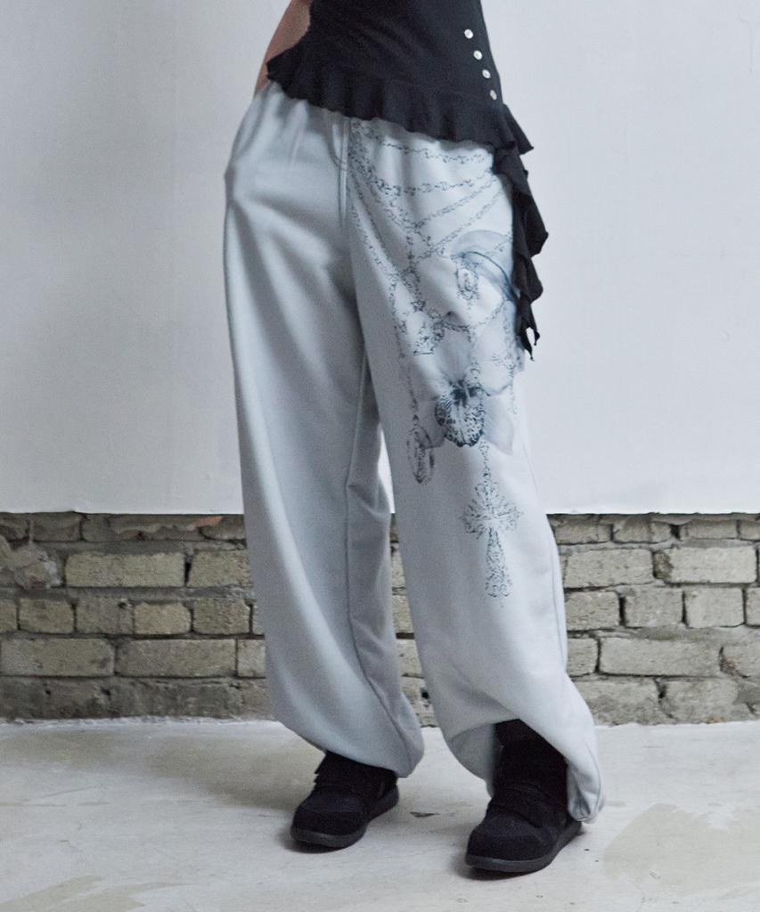 ELFELFELF ARCHIVES Lily Jewel Sweatpants [Cool Grey]