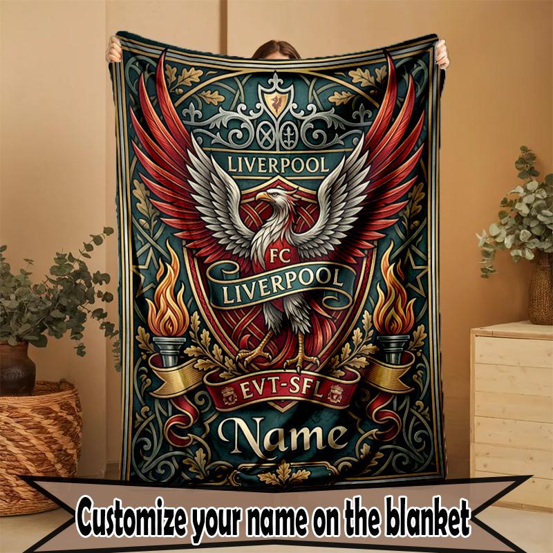 Custom Name Personalized LFC Print Blanket, Home Decor, Bedroom, Sofa, Camping, Couch, Gifts for Birthday Christmas
