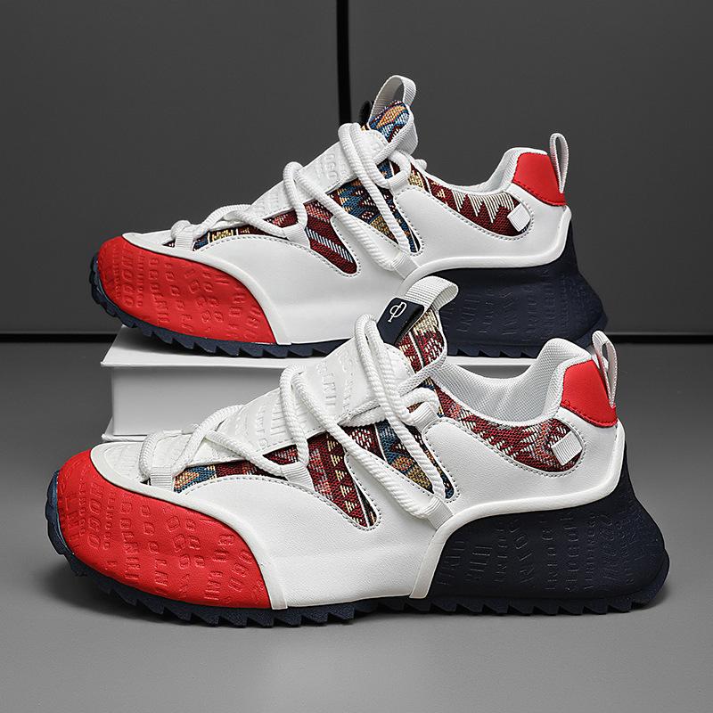 

Мода 2025 Новая Роскошная Мужская Обувь Модный Тренд Повседневная Обувь На Толстой Подошве Увеличивающая Рост Износостойкая Беговая Спортивная Обувь 43 красный