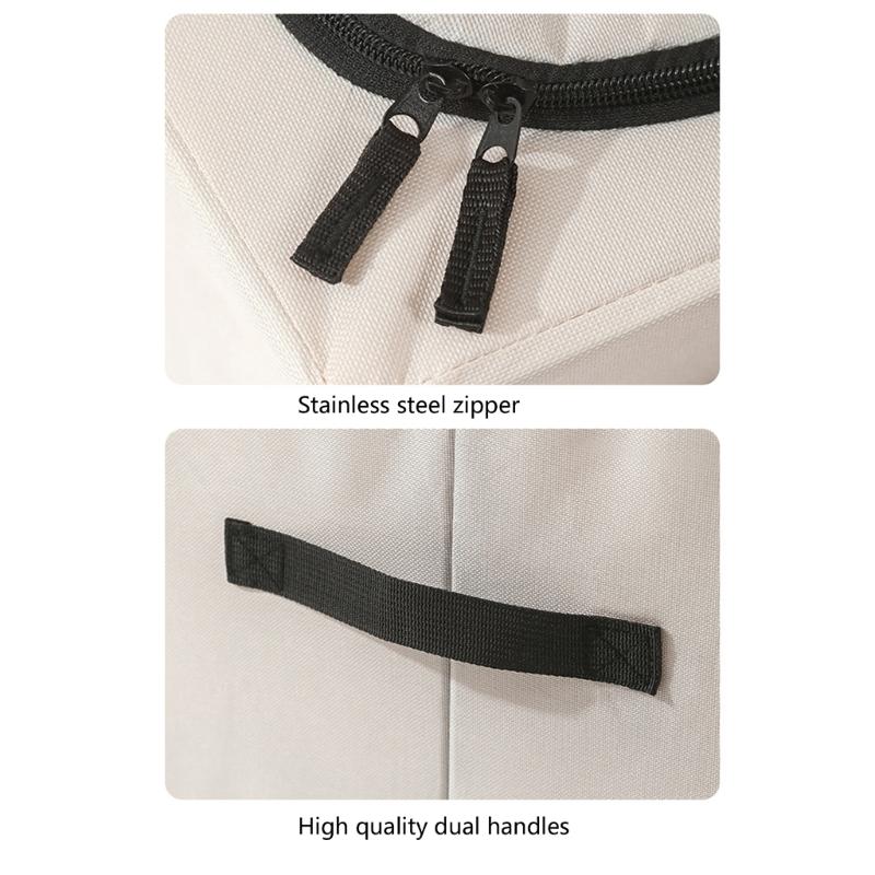 Foldable Clothes Storage Boxes Large Capacity Bins with Metal Frame Lids Clear Window and Sturdy Handles Daily Use