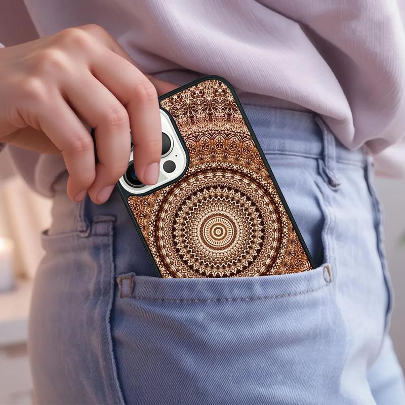 Indian Pattern Mandala soft Phone Case For iPhone 17 Air 15 16e 14 13 Pro Max Coque 12 11 Pro Max PLUS cover