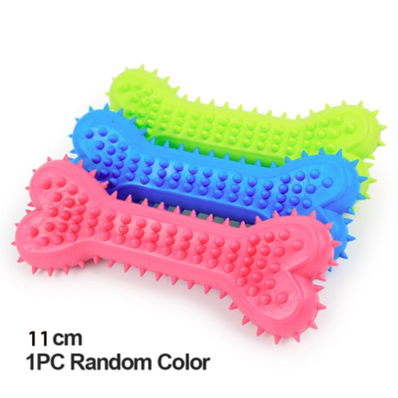 Zabawka do żucia dla zwierząt domowych Miękka guma Odporna na gryzienie Kształt kości Zabawki do żucia do szlifowania zębów dla małych psów Trening Artykuły dla zwierząt