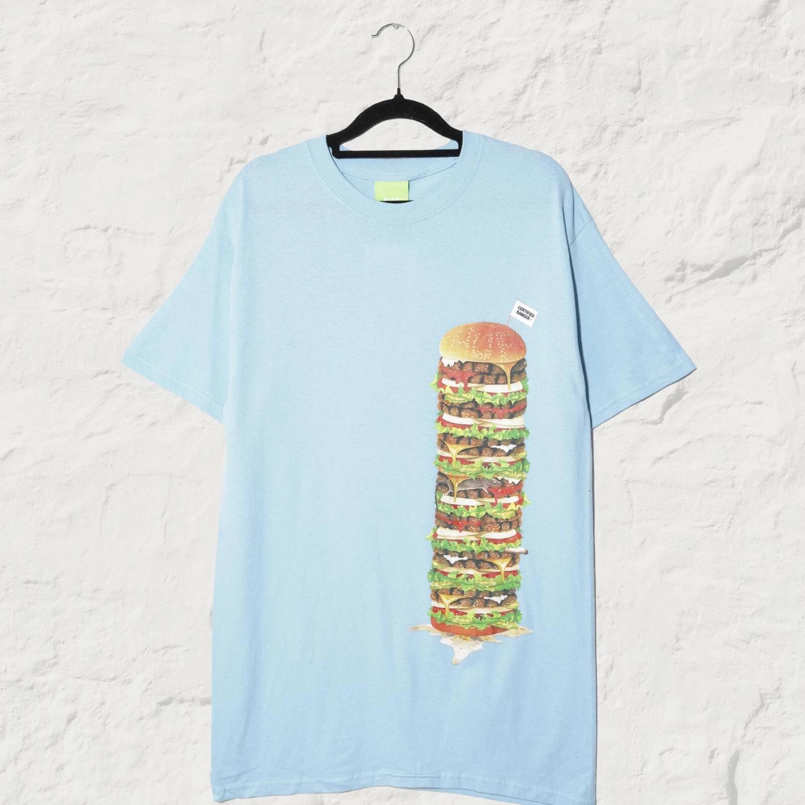 HUF Ultra Size Me Graphic Tee Light Blue Rare Sample T-Shirt M M