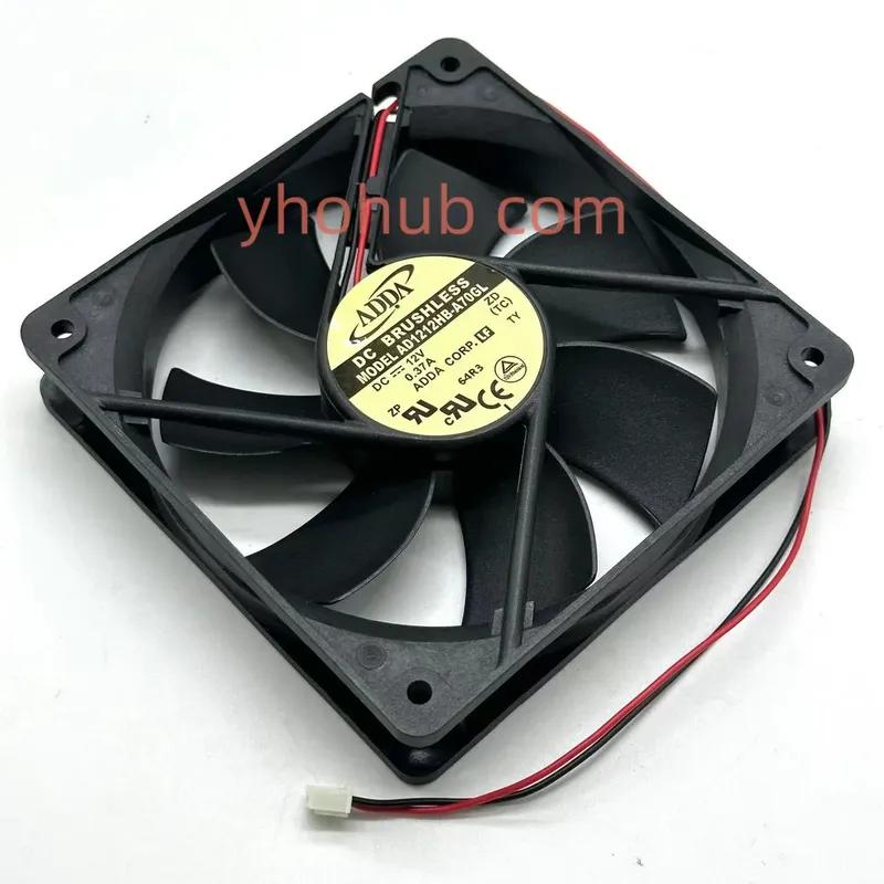 ADDA AD1212HB-A70GL DC 12V 0.37A 120x120x25mm 2-Wire Server Cooling Fan connector 1