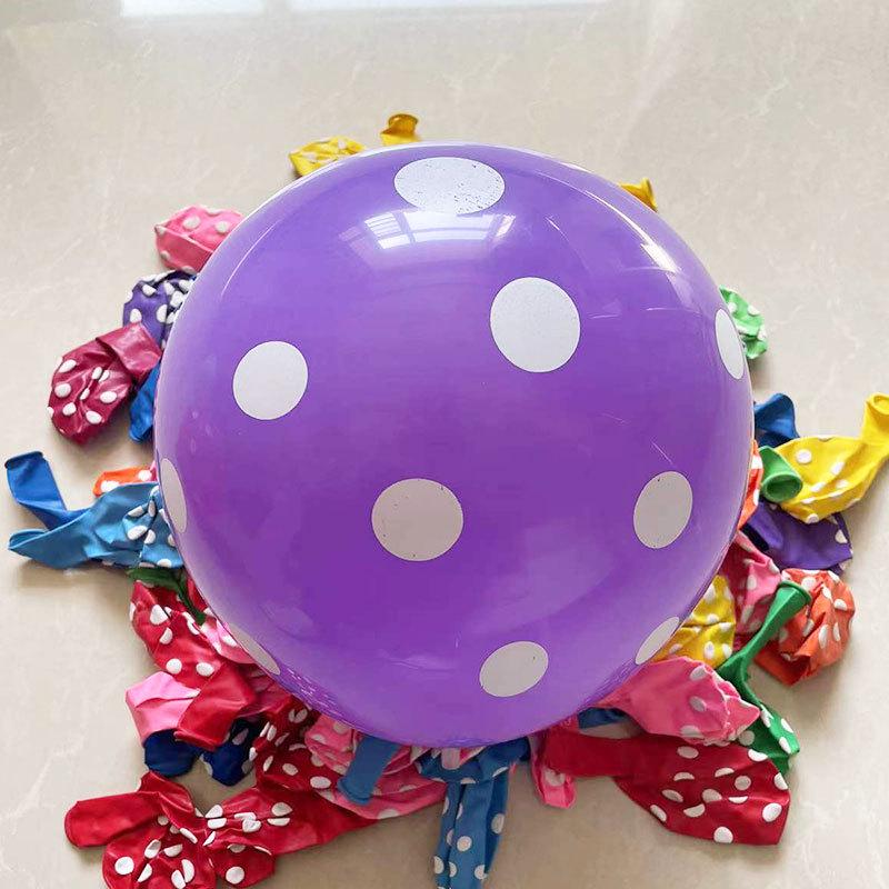 12" Thick Polka Dot Balloons, Candy Colors - Perfect for Weddings, Parties, & Birthdays