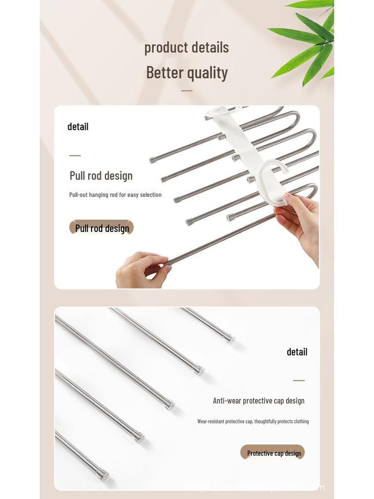 Multifunktionaler Faltbarer Hosenständer: Mehrschichtiger Kleiderschrank-Aufbewahrungshänger mit Spezialklammern