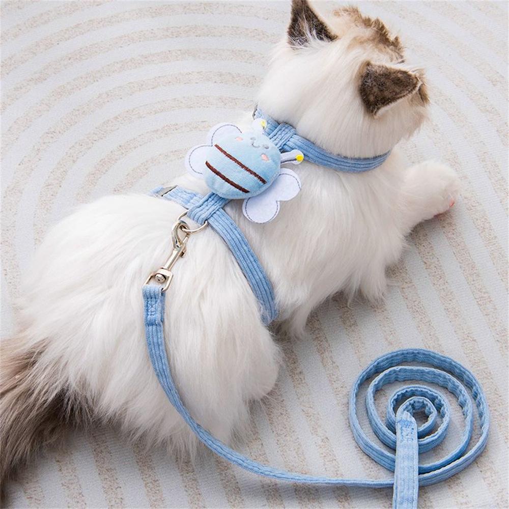Little Bee Cat Dog Traction Rope Adjustable Double Layer Pet Safety Rope Pet Outdoor Walking Towing Rope Pet Products