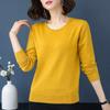 Shiny and Glittering Thin Sweater for Women Loose Knitted Sweater for Autumn Round-neck Pullover Long-sleeved Top