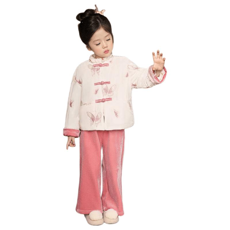 LUSON Baby Girls' New Chinese Style New Year Outfit Set