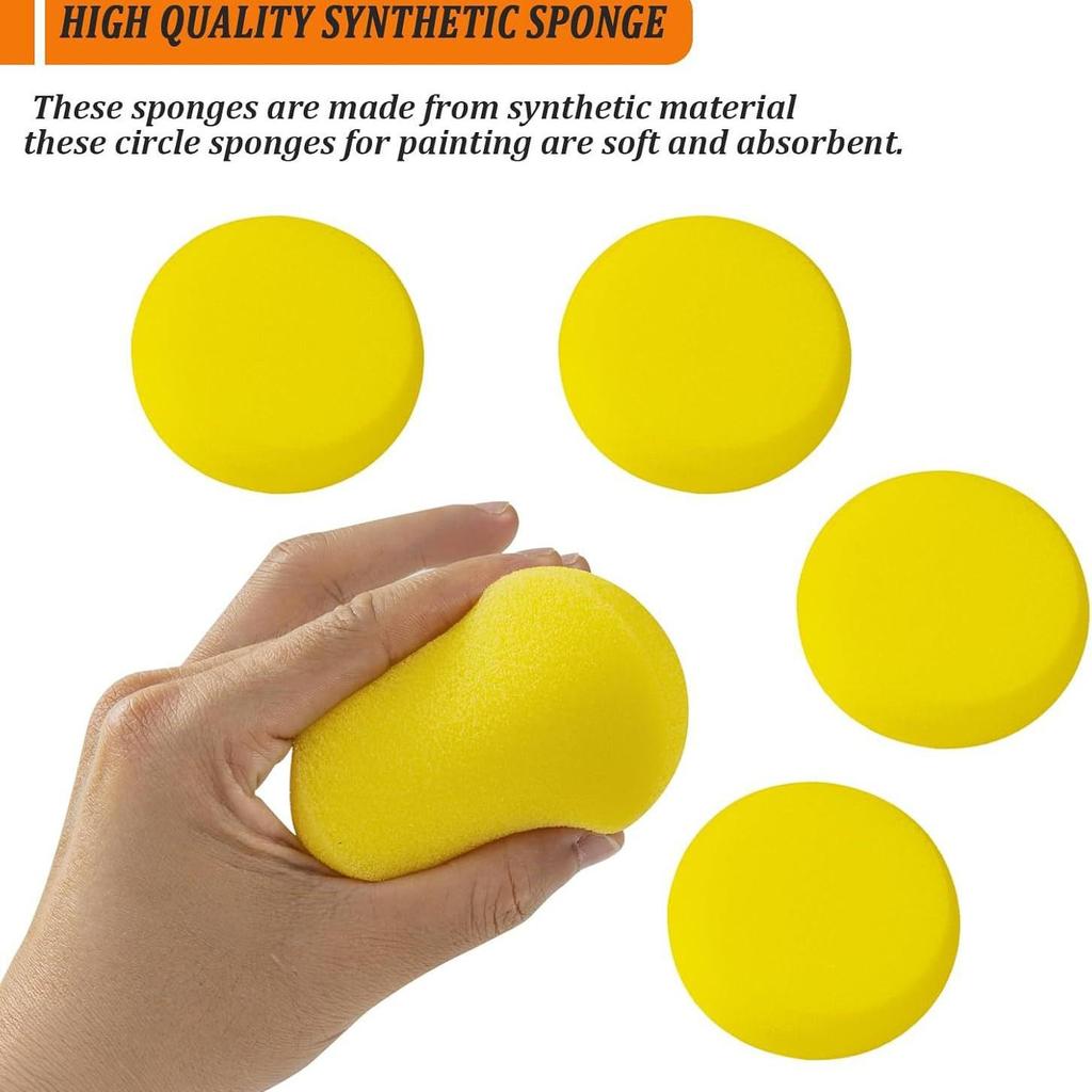 Super Absorbent Round Sponge Brush for DIY Gouache & Watercolor Art