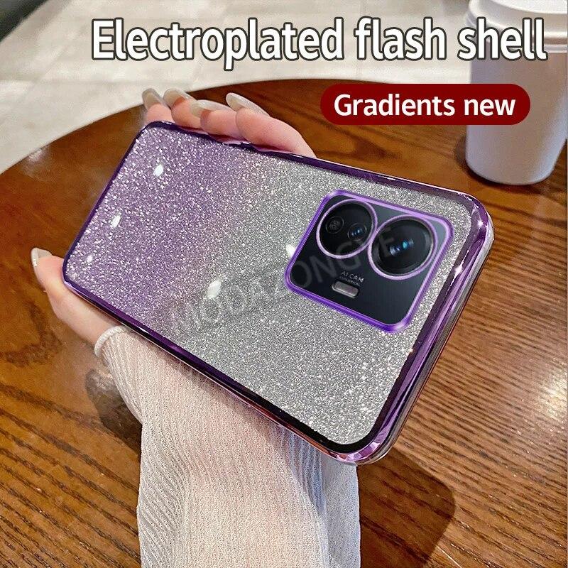 

Для Vivo Y77 5G гальванический роскошный мягкий блестящий чехол из ТПУ Vivo Y77 5G V2169 чехол для телефона для девочек и женщин V2169 фиолетовый