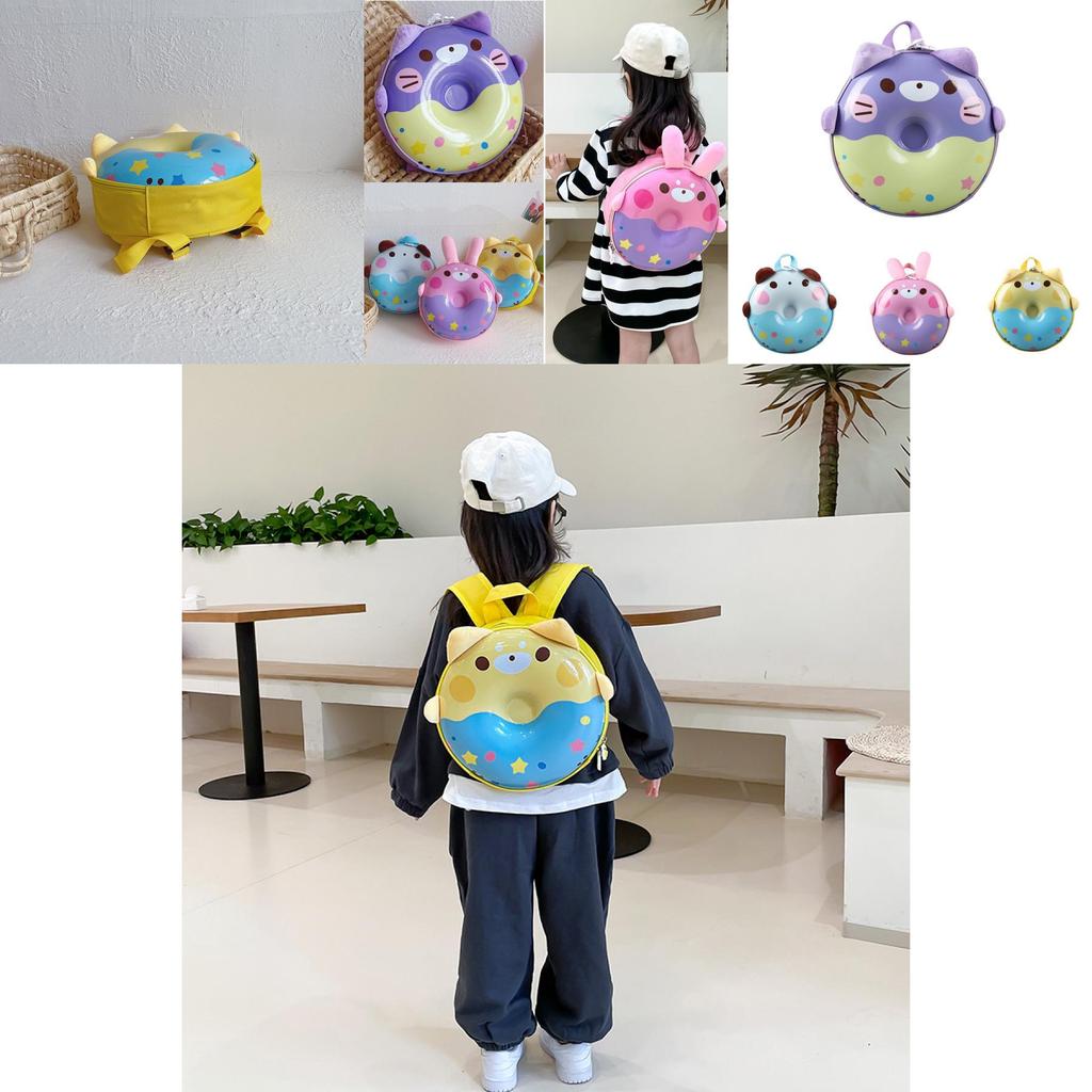 New Ins Sweet Donut Kindergarten Backpack Eggshell Personality Casual Children's Bag Girls