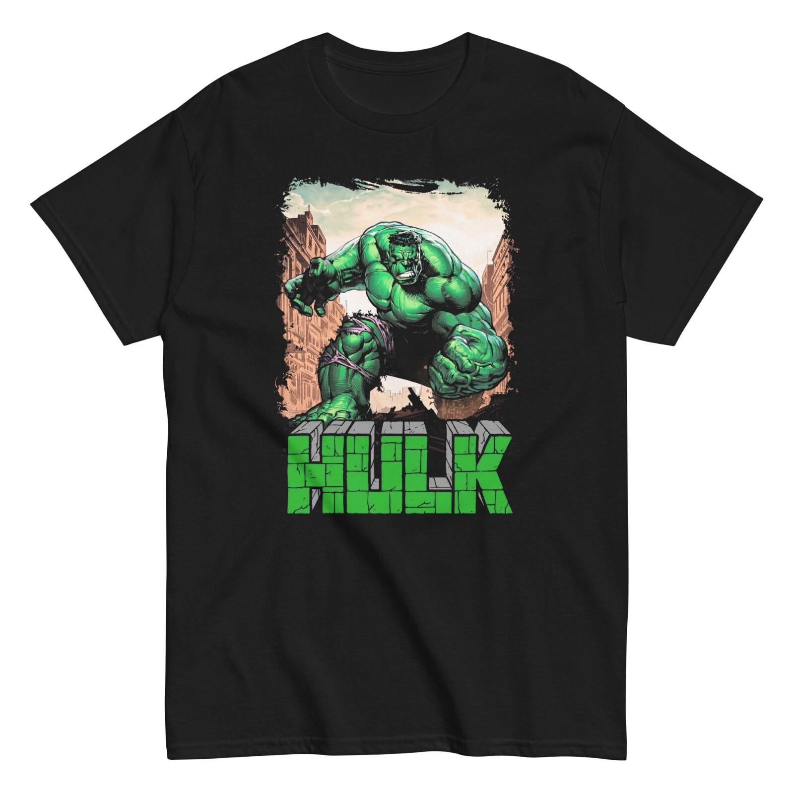 Hulk Punch Animated T Shirt Mens Licensed Marvel Comic Book Avengers New Black XL