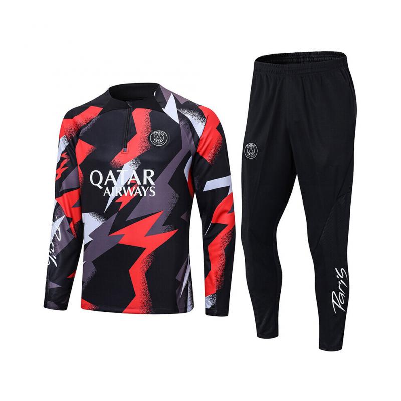 Paris Football Jersey Long Sleeve Training Suit 22/23 Season PSG Adult Kids Sportswear Set