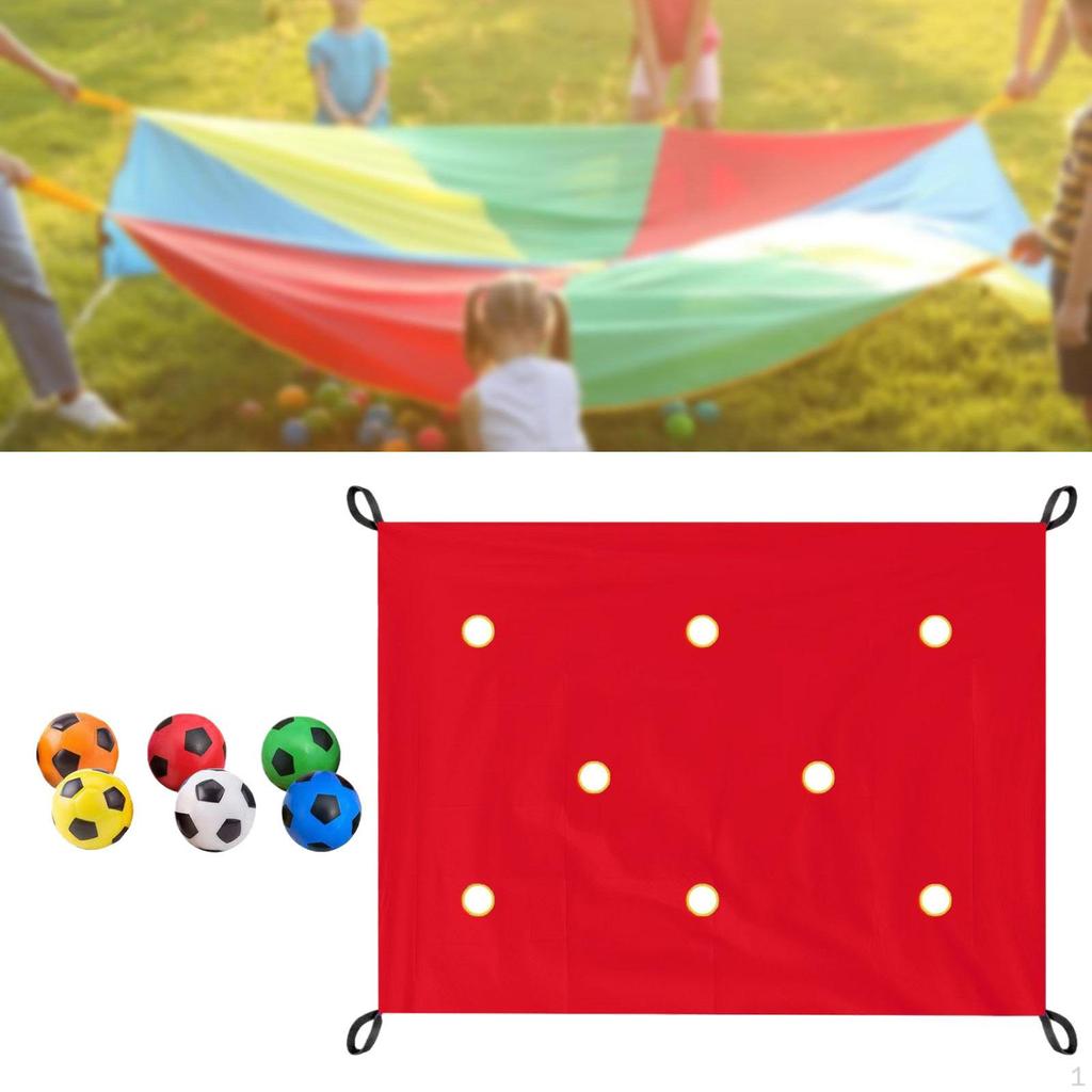 Hole Tarp Team Building Game 6 PU Balls Exercise Activities Learning Fun Games