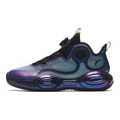 Kids Asymmetric 3 Shock Absorbing Wear Resistant Breathable Mid Top Basketball Shoes Kids Basketball Shoes Purple Black 312331102-7