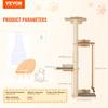 Wall Mounted Cat Shelves Tree with Platform Tree-Shaped Cat Furniture
