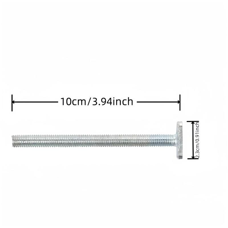 4sets T Type Screw Knob Kit Oblique Rail Sliding Nut Slot Bolt Fixture M8 Woodworking Tool Fixture