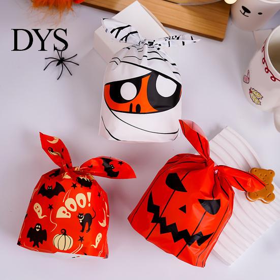 Halloween Candy Bags 48 Pcs Bags, Kids Trick or Treat Goodie Cute Rabbit Food Grade for Nougat Ear Small Plastic Gift Cookie, Snack, Treat,