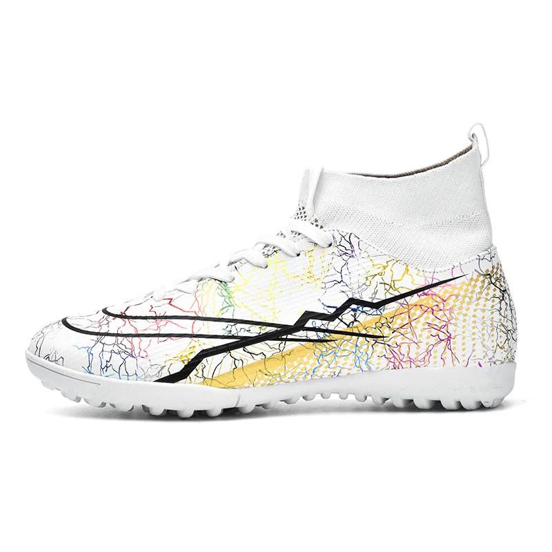 Chaussures de Football pour Hommes Originales Rapides Futsal Herbe Entraînement Intérieur Terrain de Football Bottes Professionnelles Antidérapantes Ultra-légères Chaussures de Football 36