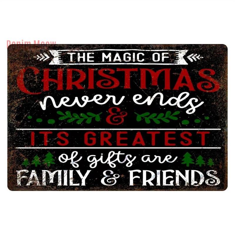 Retro Merry Christmas Metal Wall Decor, Vintage Christmas Bakery Metal Sign, for Gift  Bar Club Cafe, Room Decoration, WY299