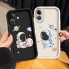 Phone Cover Case for iPhone 17 Air 15 Plus 14 12 Pro 13 16 17 Pro Max Air 11 X XS XR Mini 8 7 Cartoon Space Astronaut