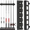 4/2PCS Fishing Rod Holders 6-Rod Rack Vertical Pole Holder Wall Mount Modular Fishing Pole For Garage Wall