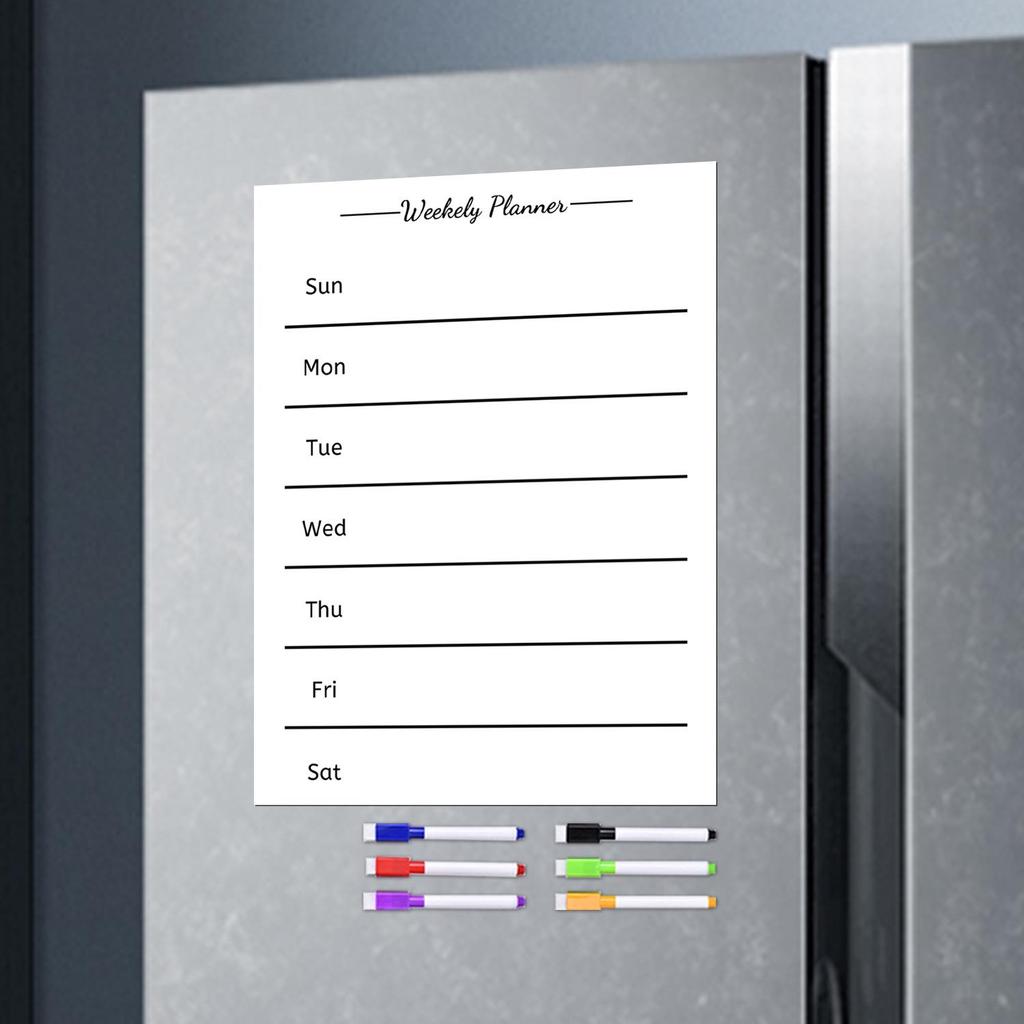 Multi-Style Magnetic Message Board: Wipeable Refrigerator Whiteboard Sticker