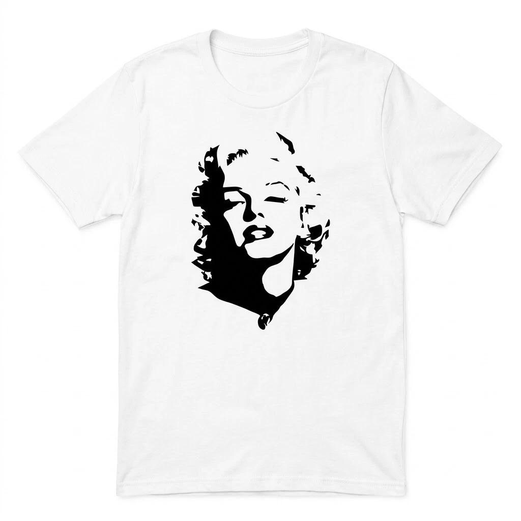 Marilyn Monroe Graphic Tee - Iconic Hollywood Star White Cotton T-Shirt for Men XL