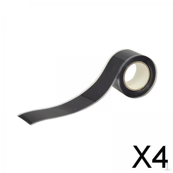 

4xSealing Strip Sticker Waterproof Silicone Grip Tape for Outdoor Operations Black