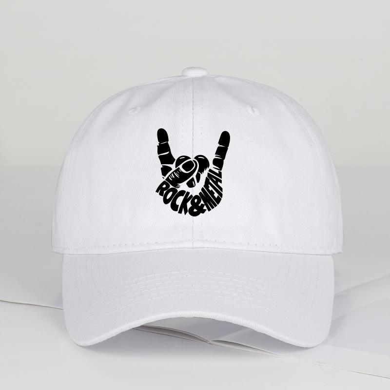 Rock & Metal Hand Gesture Baseball Cap Adjustable Unisex Streetwear Heavy Metal Fan Hat