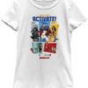 Unisex T-shirt DC League of Super-Pets Girl's Activate Panels T-Shirt, White, Medium