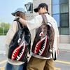 Schoolbag Shark Mouth Backpack Male and Female Students Large Capacity Fashion Trend School Bag Cute Pendant Campus Commuter Backpack
