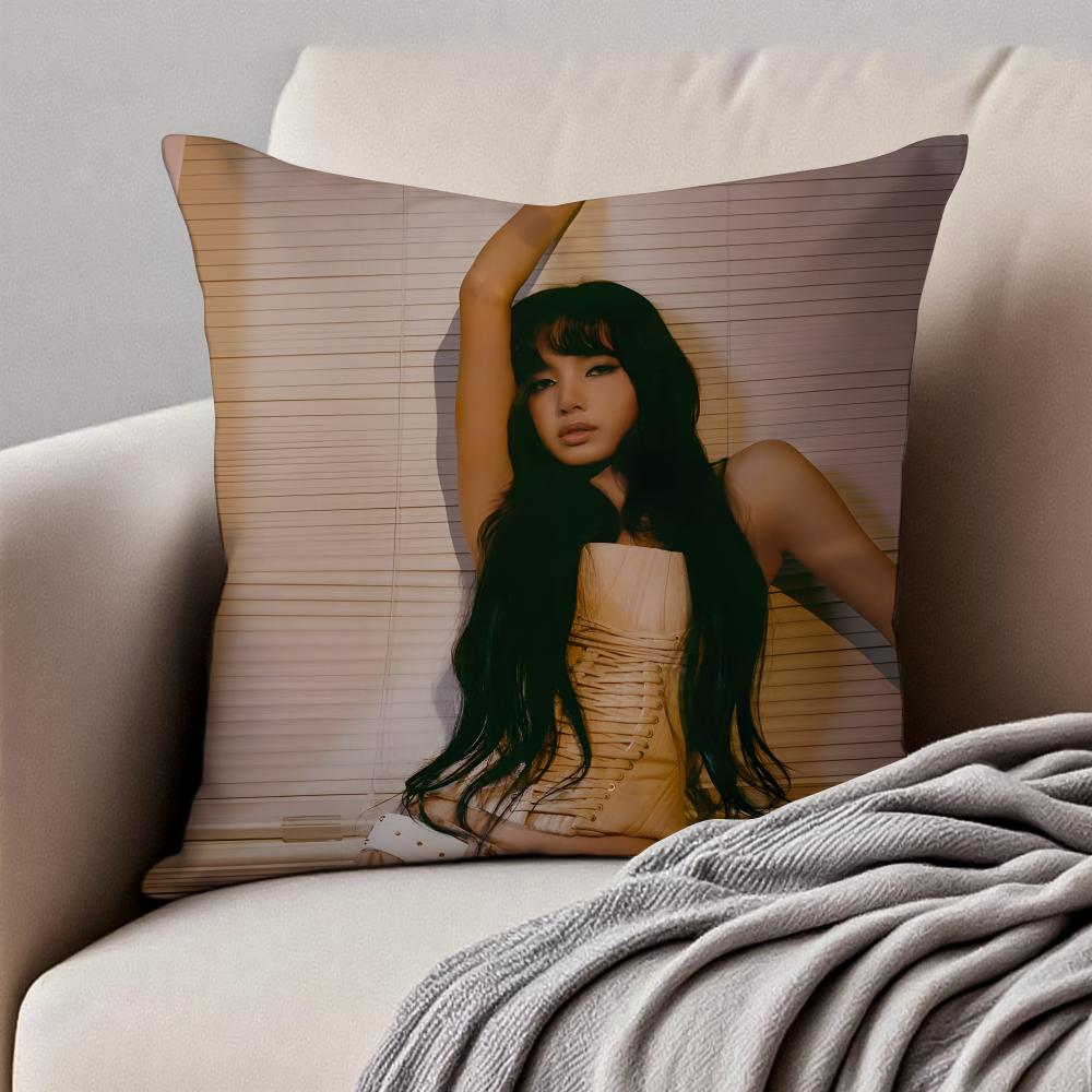 Singer LLisa Cushion Cover Pillowcase Antidustmite Invisible Zipper Short Plush Sofa Cushion