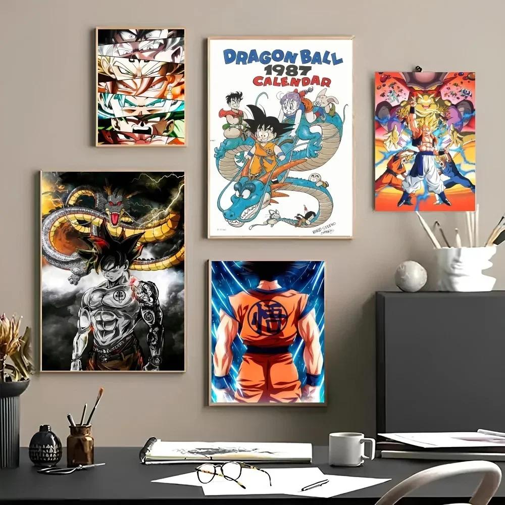 1 buc Poster Anime Dragon Ball Autocolante Poster Artă Picturi Murale de Perete Decor Sală de Jocuri Decor Cadouri Kawaii Pictură HD Pisică Mașini