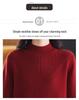 Women's 2025 Autumn/Winter Soft Knit Half-High Collar Pullover Sweater, Loose Fit and Warm.