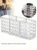 1PC Clear Acrylic Makeup Brush Organizer 3 Compartments Cosmetic Storage Box Pen Holder Desk Organizer Vanity Accessories