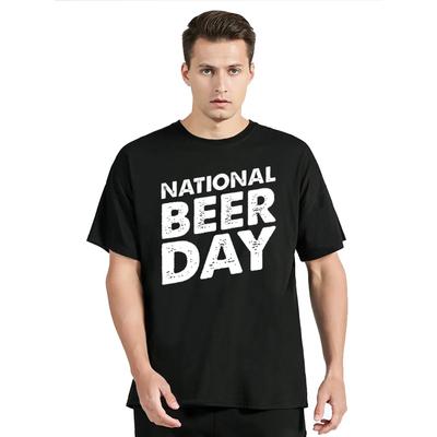 Internationaler Biertag Grafik T-Shirt Herrenbekleidung Übergroßes T-Shirt Party Y2k Mode Kleidung Streetwear T-Shirt