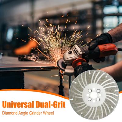 Diamond Grinding Wheel Tool for 4-1/2" Angle Grinders High-Strength Alloy Steel 40/80 Grit Rebar Cutting Diamond Wheel