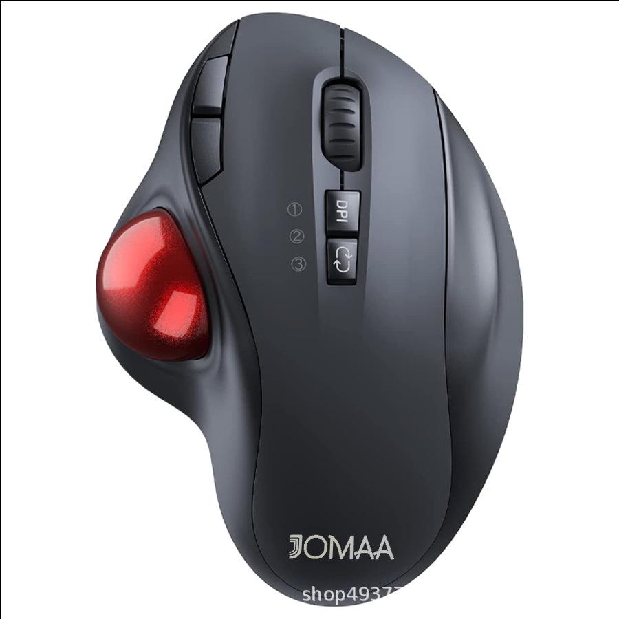 JOMAA Rechargeable 2.4G Wireless Dual-Mode Trackball Mouse for Office and Drawing