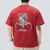 Mens Updated Summer Relaxed Fit Round Neck Short-sleeved T-shirt Thin Printed Short T-shirt