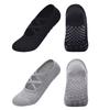 2 Pairs Women's Crisscross Strap Yoga Socks With Nonslip Grip Low Cut Cotton Socks For Pilates Barre Ballet Barefoot