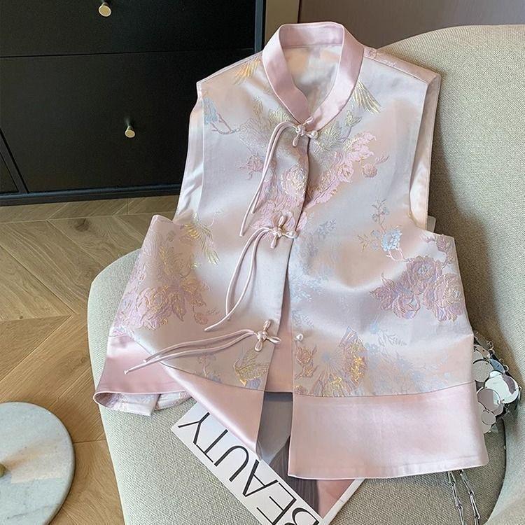 Short Vest Ancient Rhyme Thin Fashion Versatile Top Foreign Style Vest Shirt
