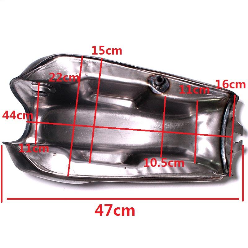 

9L Universal Motorcycle Gas Fuel Tank Oil Box Raw Bare Metal Cafe Racer Scrambler For CFMOTO Mandrill polishing