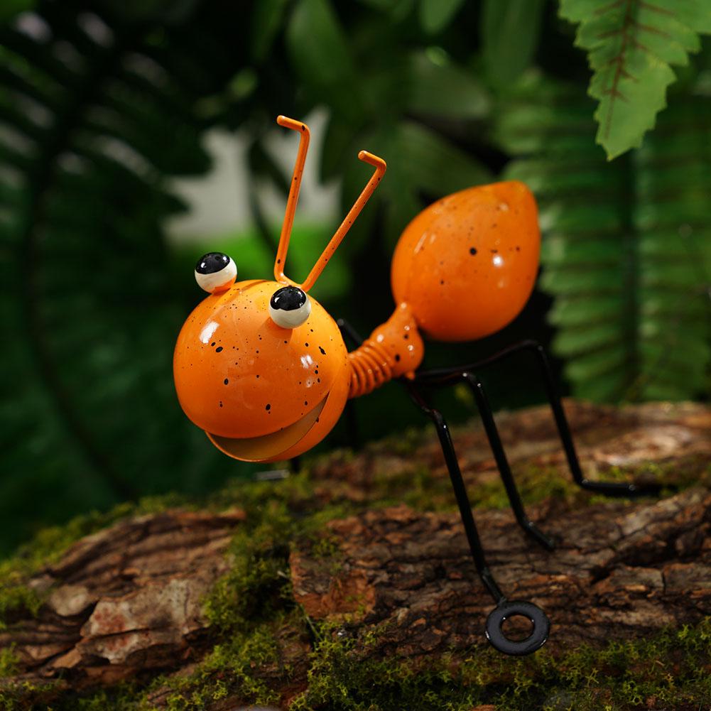 Cartoon Metal Ant Garden Decoration SetIron Art Ant Statue Decorative item Art  For Outdoor Yard Lawn Home Desktop Decor