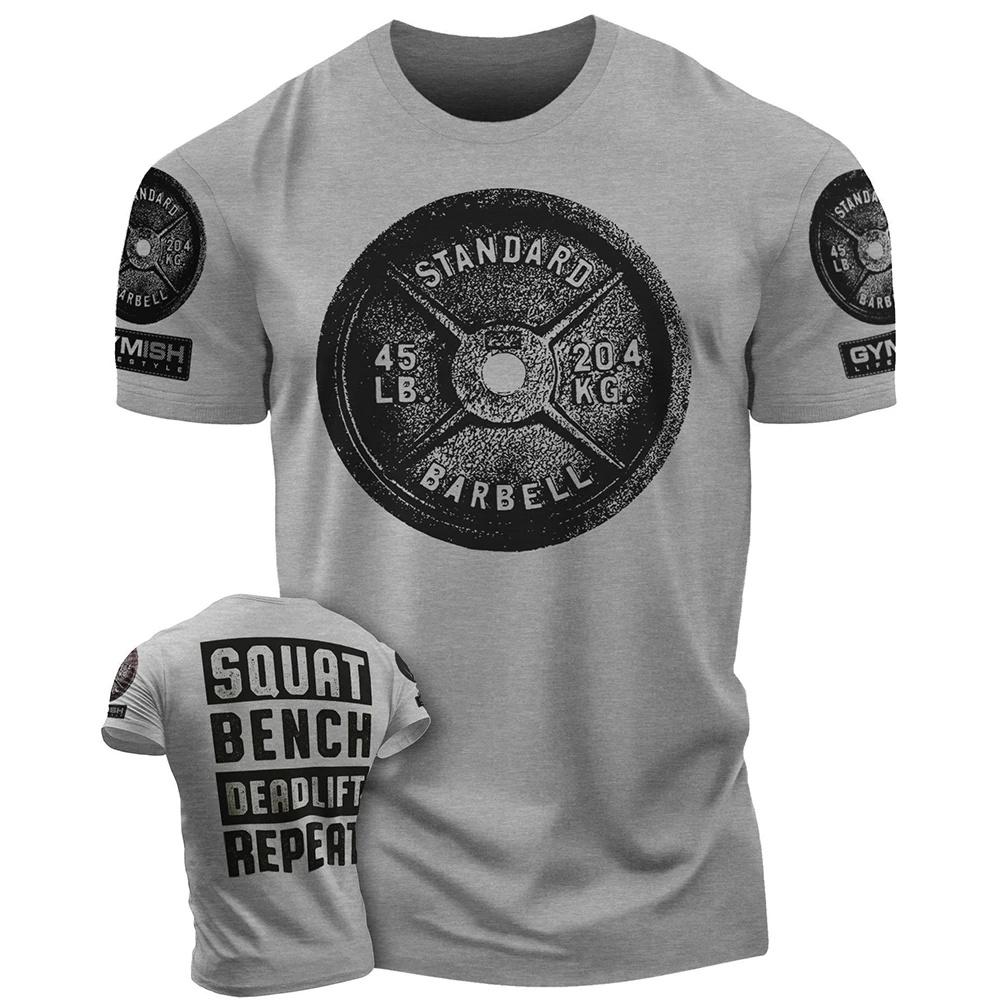 Summer men's printed T-shirt, fitness round neck plus size comfortable short sleeved top, sports round neck men's casual T-shirt