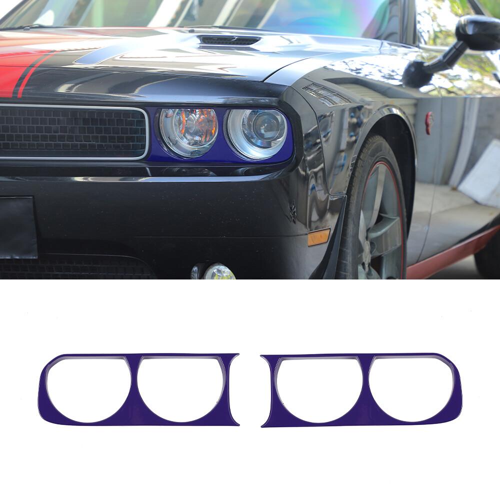 Purple Front Headlight Panel Trim Frame for Dodge Challenger 2009-14 Accessories